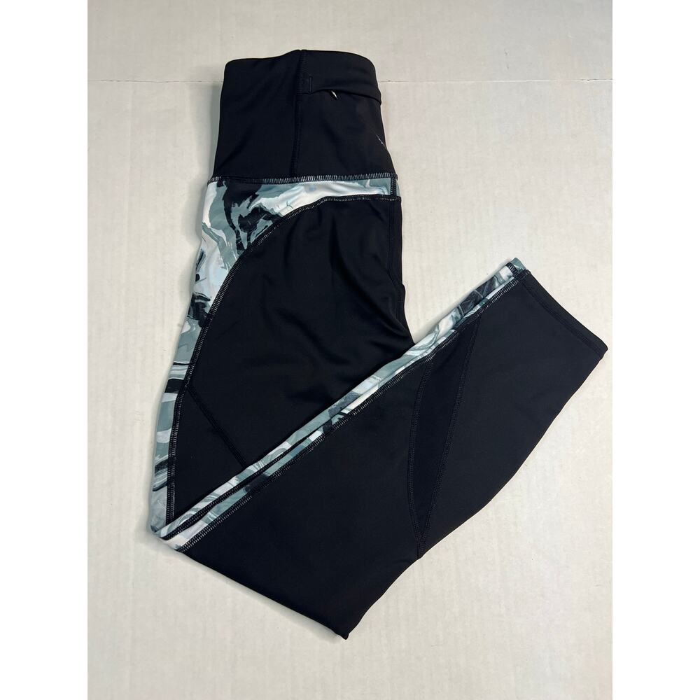 Athleta Black and Blue Design Leggings Sz Small‎